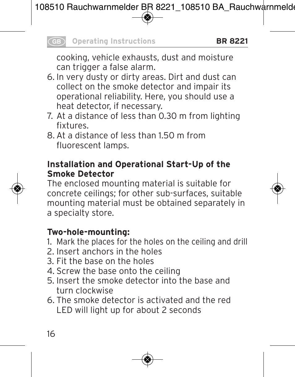 Brennenstuhl Smoke Alarm BR 8221 extra longlife User Manual | Page 16 / 56