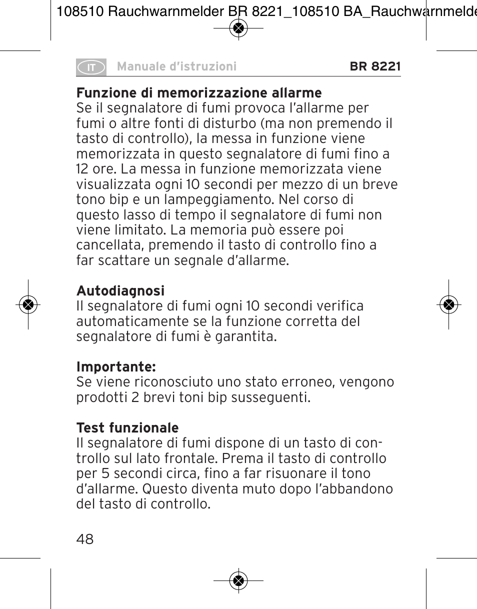 Brennenstuhl Smoke Alarm BR 8221 extra longlife User Manual | Page 48 / 56