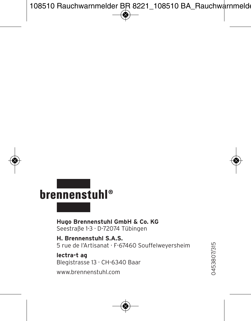 Brennenstuhl Smoke Alarm BR 8221 extra longlife User Manual | Page 56 / 56