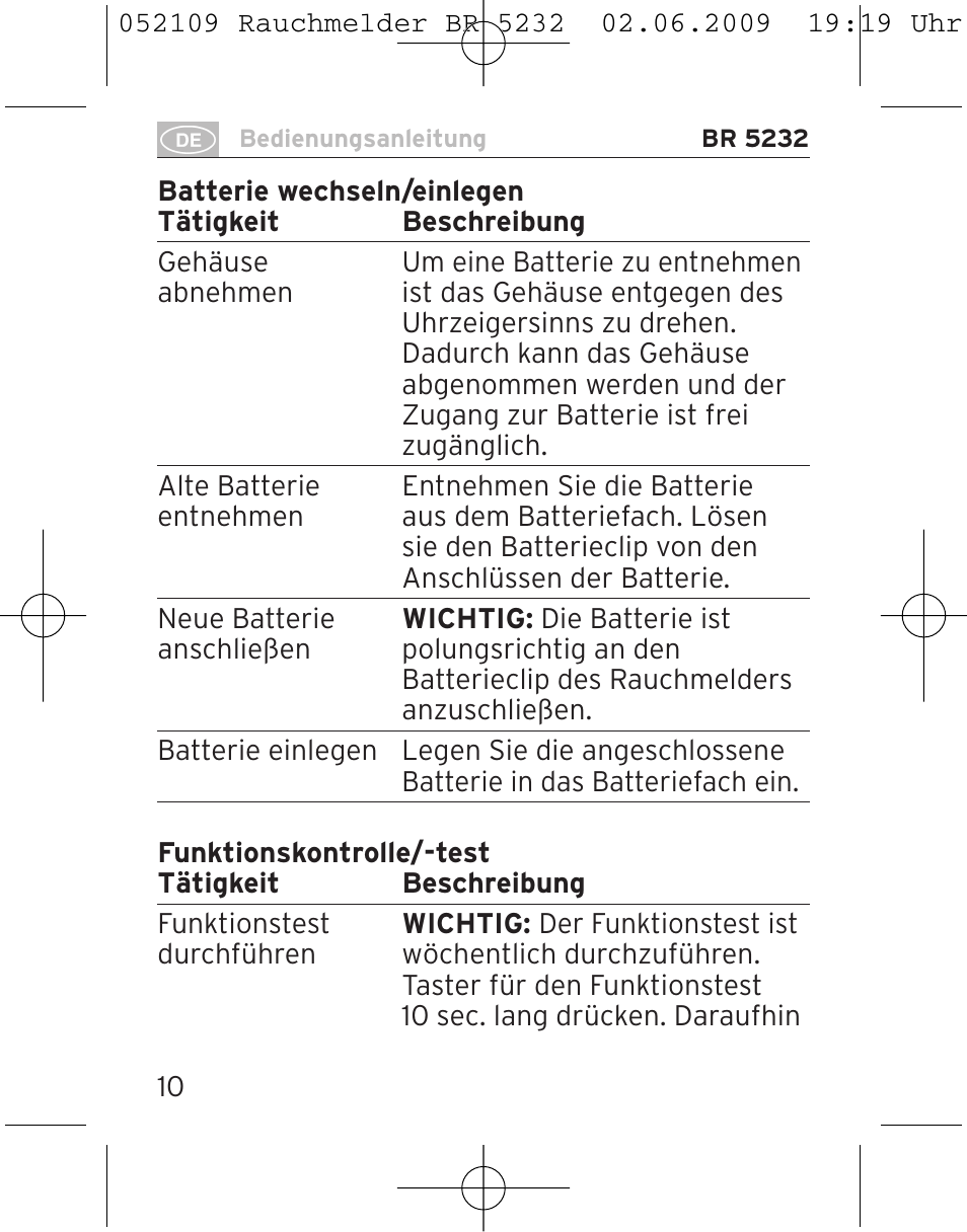 Brennenstuhl Smoke Alarm BR 5232 connect 230V User Manual | Page 10 / 104
