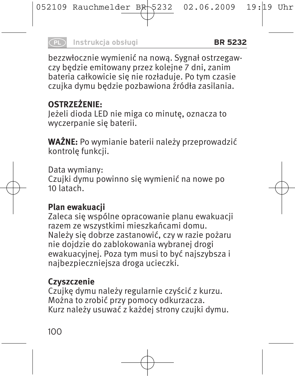 Brennenstuhl Smoke Alarm BR 5232 connect 230V User Manual | Page 100 / 104