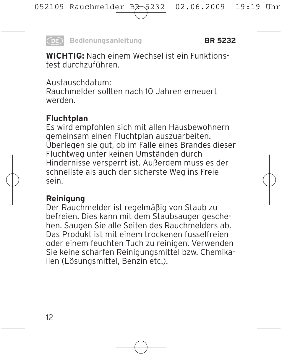 Brennenstuhl Smoke Alarm BR 5232 connect 230V User Manual | Page 12 / 104