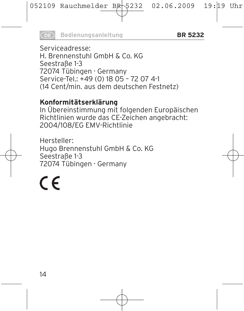 Brennenstuhl Smoke Alarm BR 5232 connect 230V User Manual | Page 14 / 104