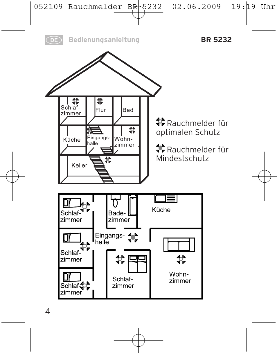 Brennenstuhl Smoke Alarm BR 5232 connect 230V User Manual | Page 4 / 104