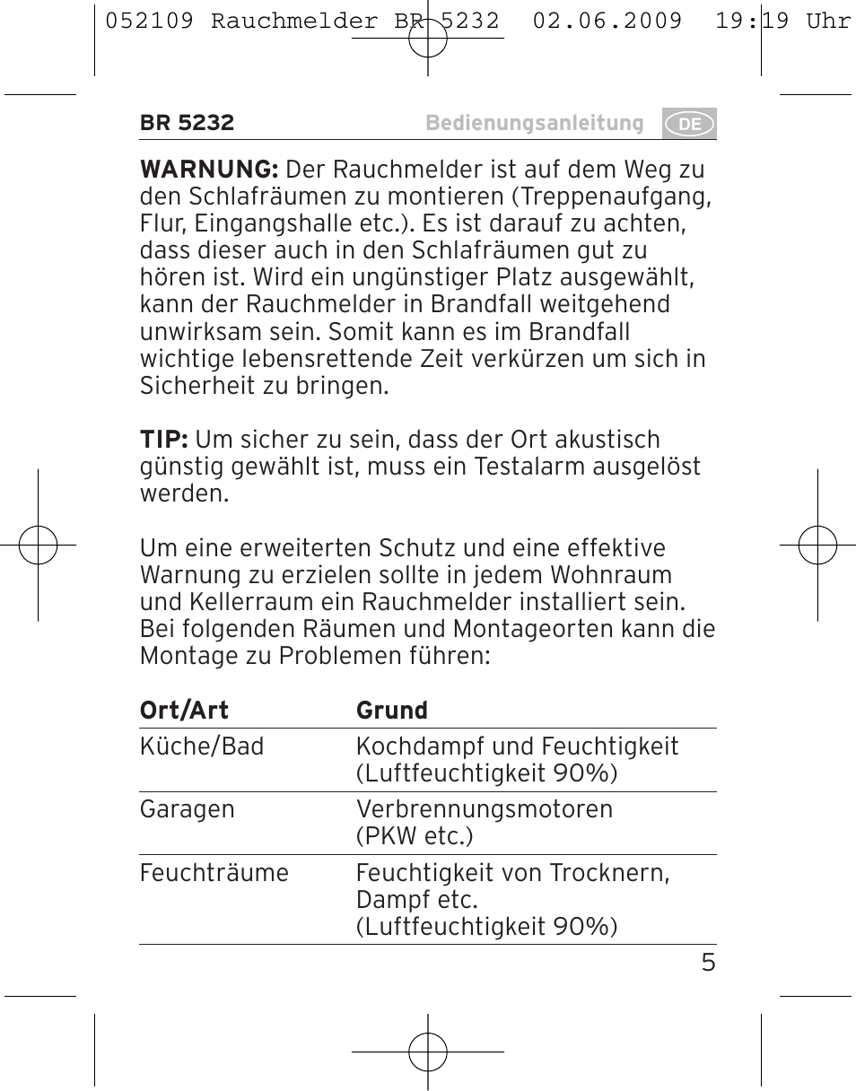 Brennenstuhl Smoke Alarm BR 5232 connect 230V User Manual | Page 5 / 104