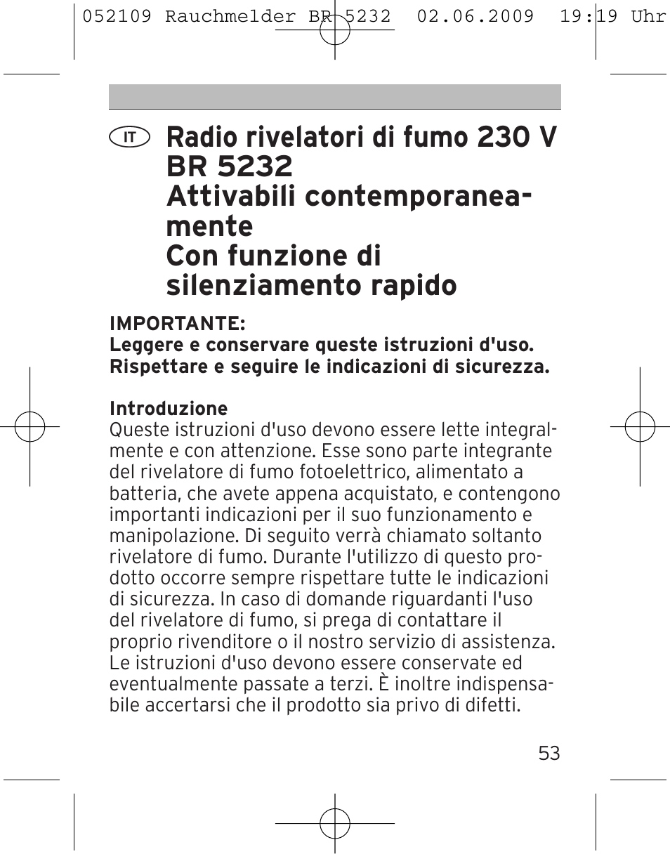 Brennenstuhl Smoke Alarm BR 5232 connect 230V User Manual | Page 53 / 104