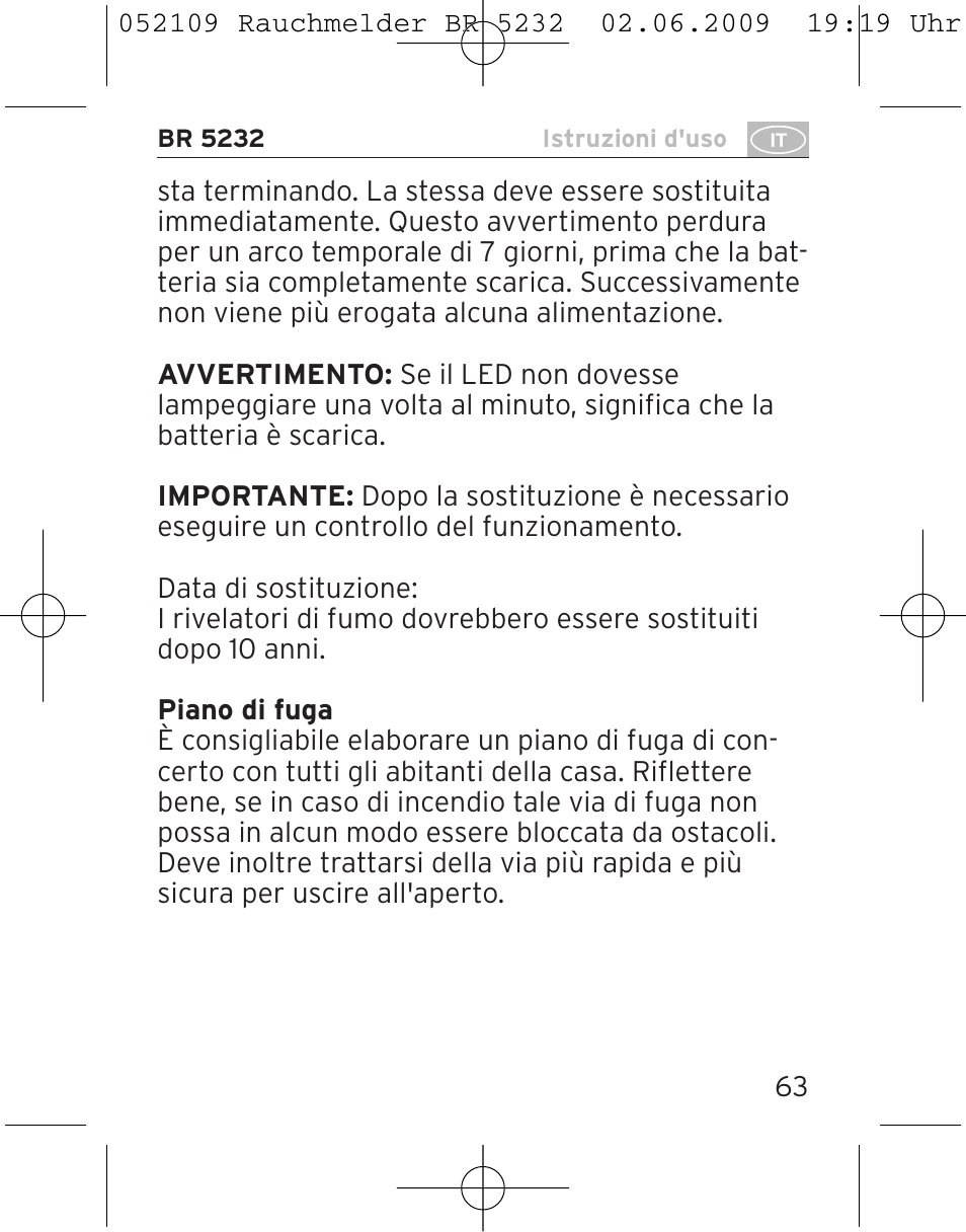 Brennenstuhl Smoke Alarm BR 5232 connect 230V User Manual | Page 63 / 104