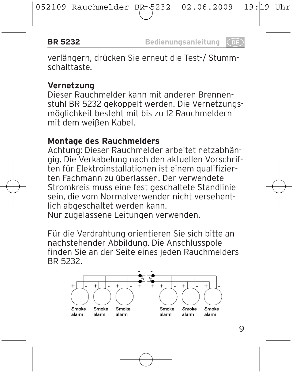 Brennenstuhl Smoke Alarm BR 5232 connect 230V User Manual | Page 9 / 104