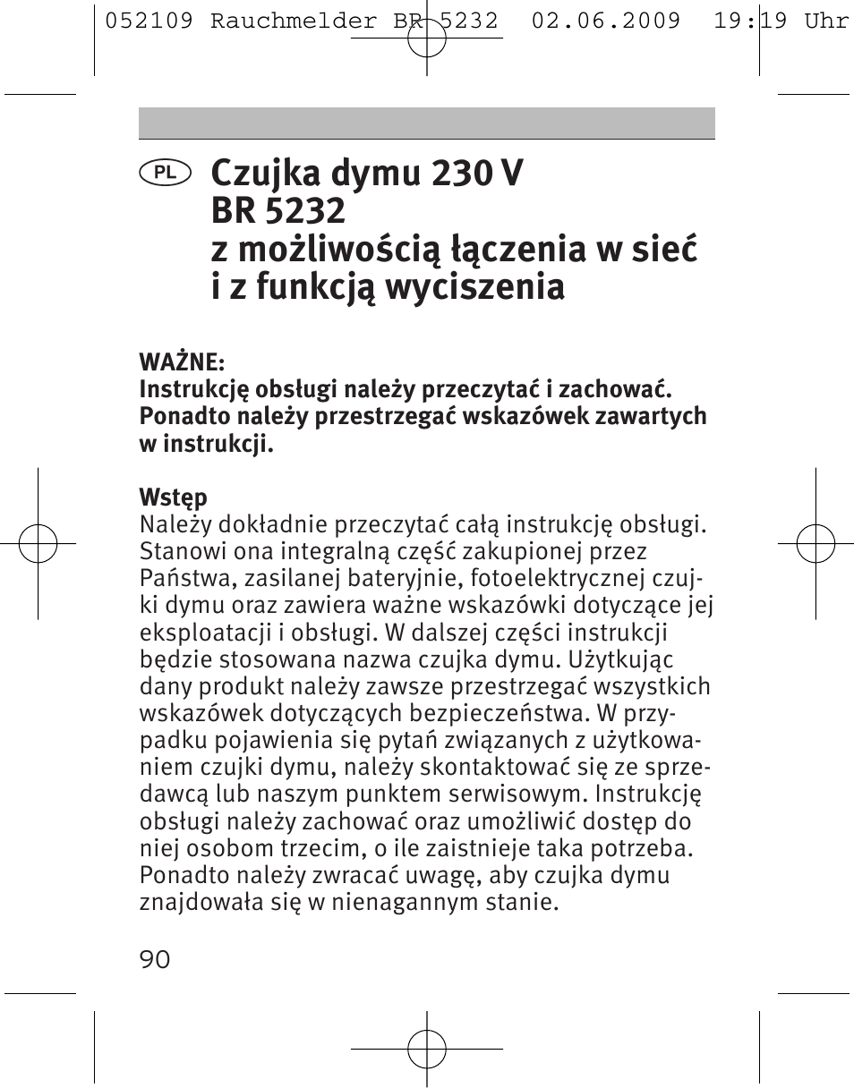 Brennenstuhl Smoke Alarm BR 5232 connect 230V User Manual | Page 90 / 104