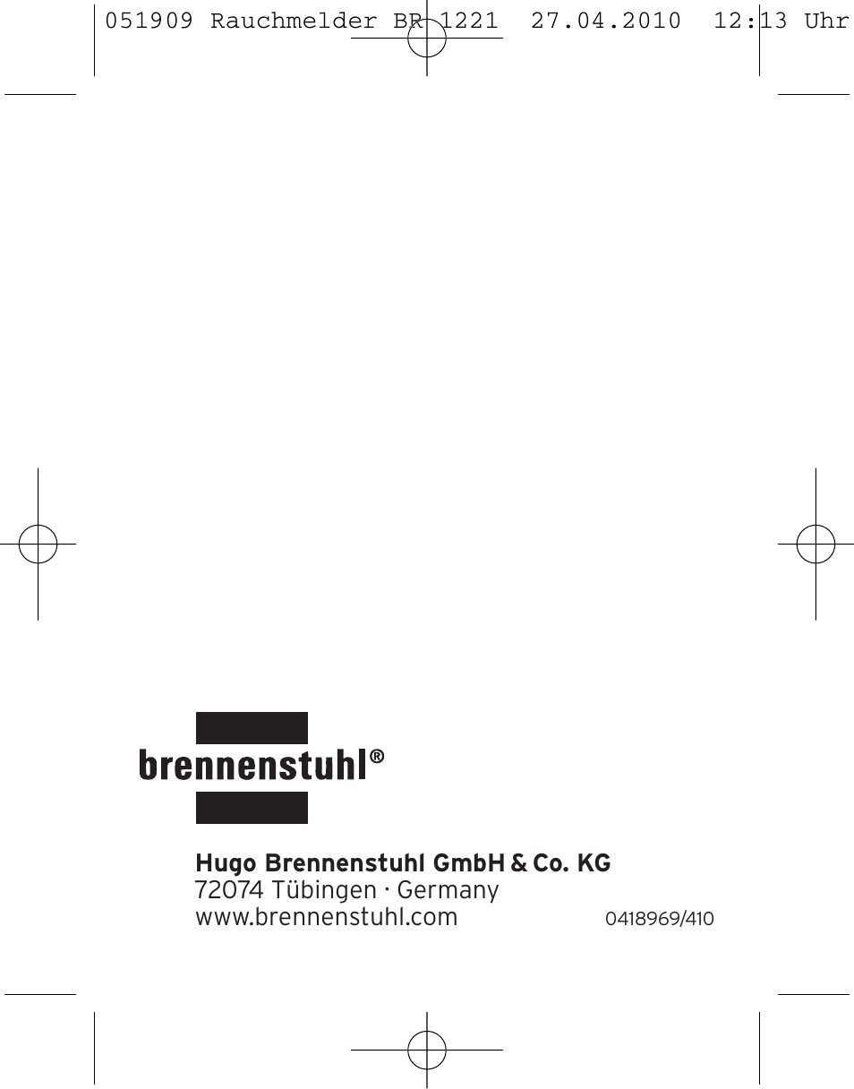Brennenstuhl Smoke Alarm BR 1221 longlife User Manual | Page 100 / 100