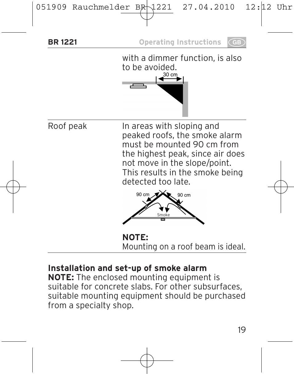 Brennenstuhl Smoke Alarm BR 1221 longlife User Manual | Page 19 / 100
