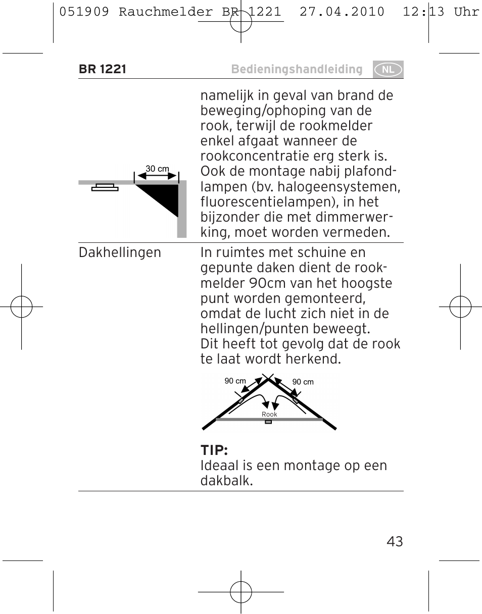 Brennenstuhl Smoke Alarm BR 1221 longlife User Manual | Page 43 / 100