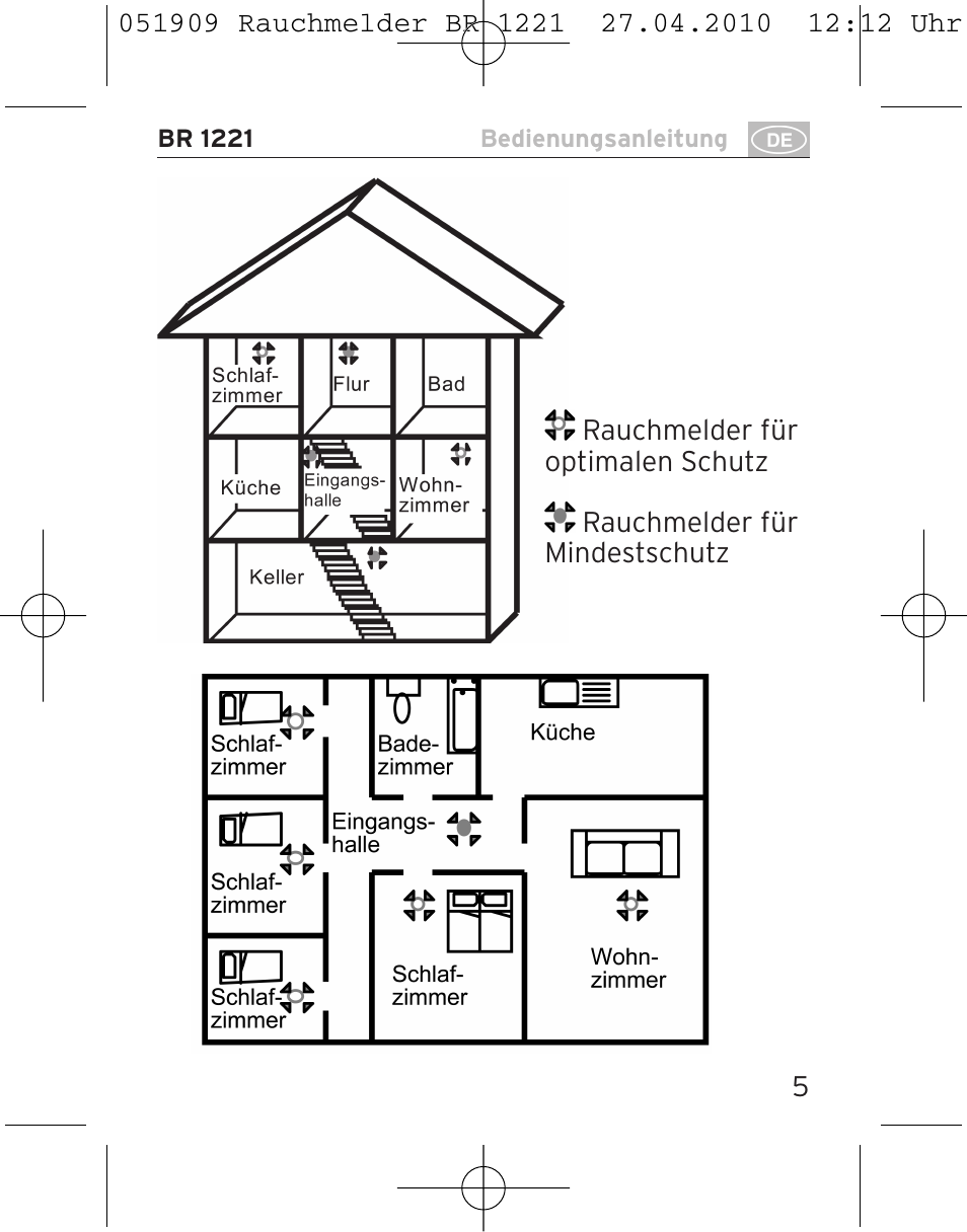 Brennenstuhl Smoke Alarm BR 1221 longlife User Manual | Page 5 / 100