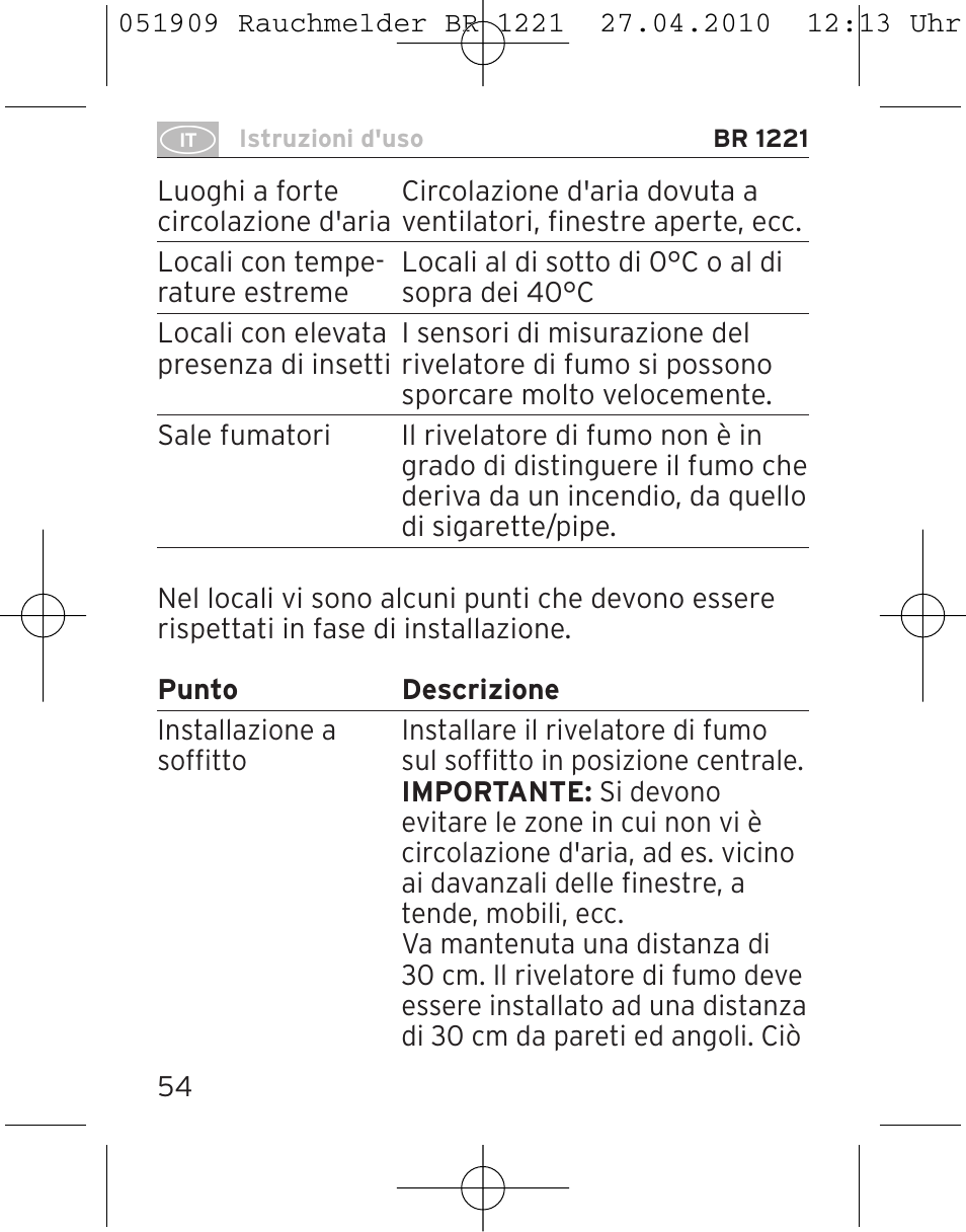 Brennenstuhl Smoke Alarm BR 1221 longlife User Manual | Page 54 / 100