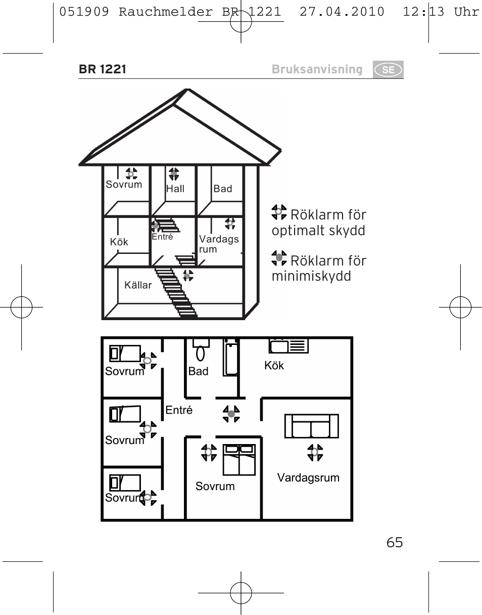 Brennenstuhl Smoke Alarm BR 1221 longlife User Manual | Page 65 / 100