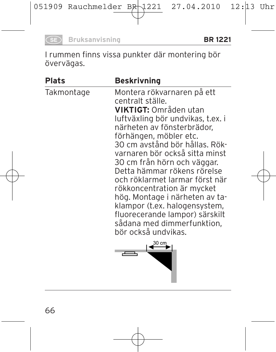 Brennenstuhl Smoke Alarm BR 1221 longlife User Manual | Page 66 / 100