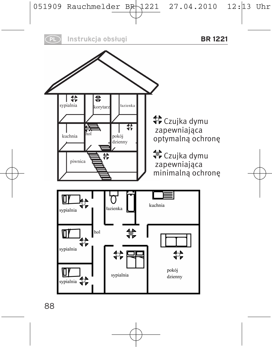 Brennenstuhl Smoke Alarm BR 1221 longlife User Manual | Page 88 / 100