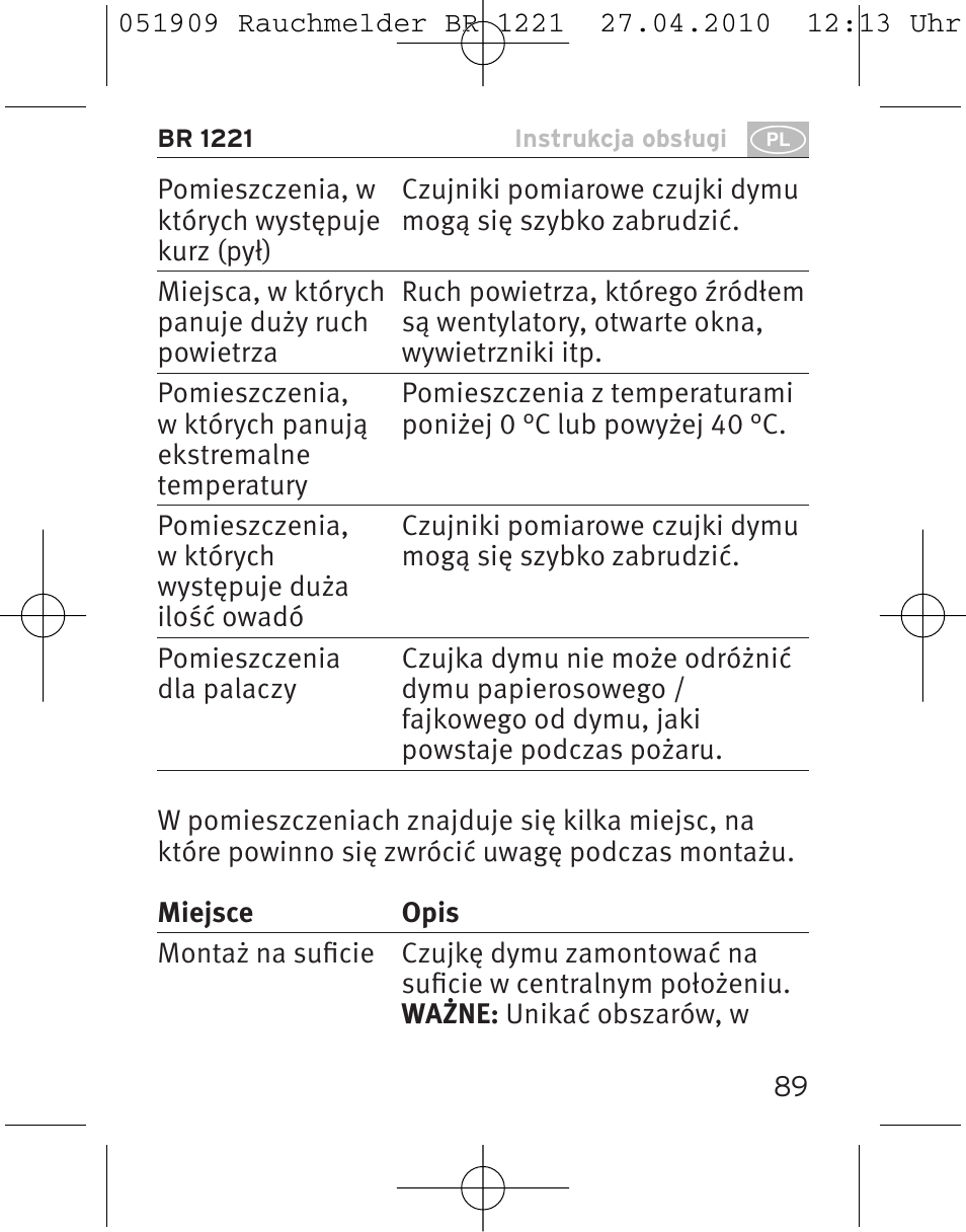 Brennenstuhl Smoke Alarm BR 1221 longlife User Manual | Page 89 / 100