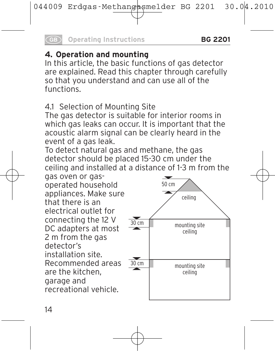 Brennenstuhl Gas Detector BG 2201 User Manual | Page 14 / 76