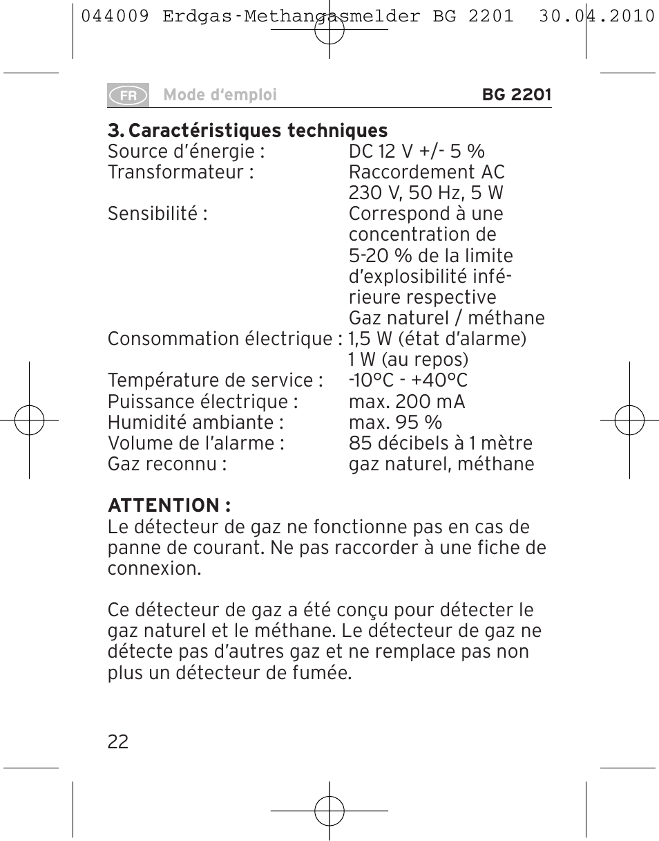 Brennenstuhl Gas Detector BG 2201 User Manual | Page 22 / 76