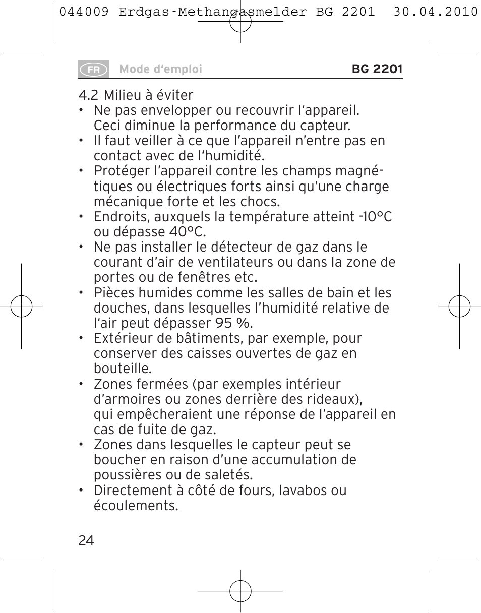 Brennenstuhl Gas Detector BG 2201 User Manual | Page 24 / 76