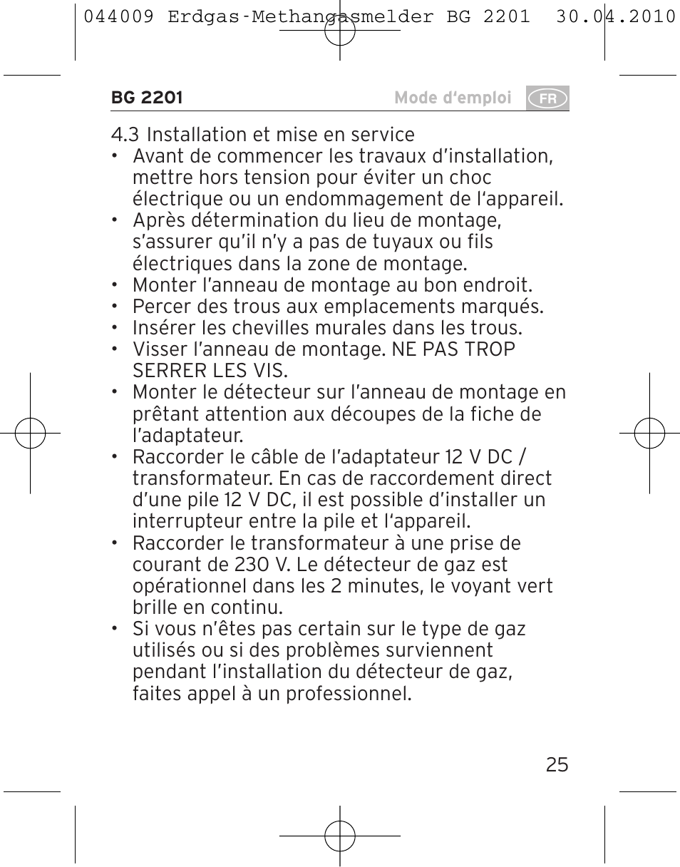 Brennenstuhl Gas Detector BG 2201 User Manual | Page 25 / 76