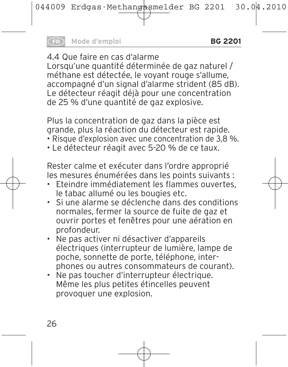 Brennenstuhl Gas Detector BG 2201 User Manual | Page 26 / 76