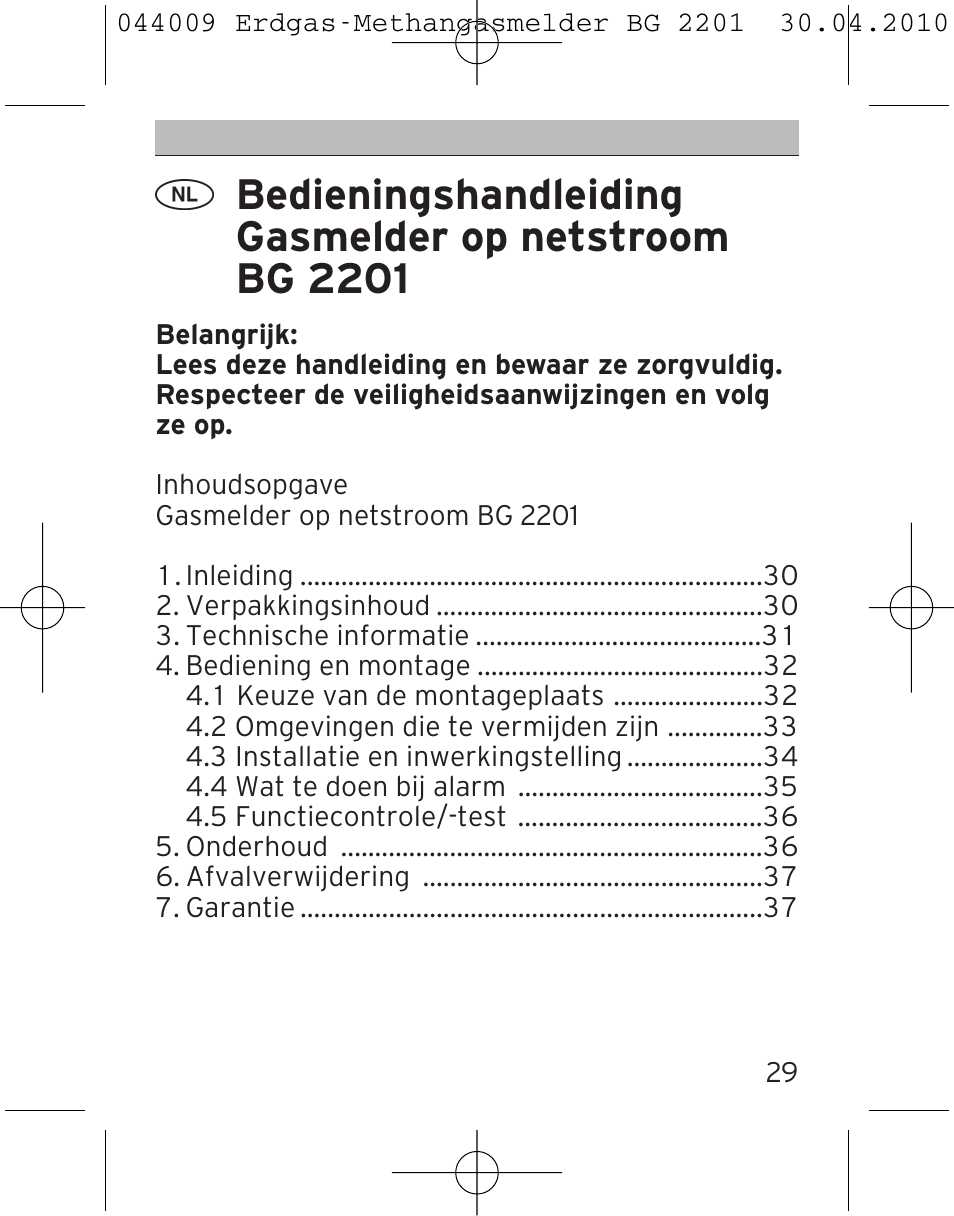 Brennenstuhl Gas Detector BG 2201 User Manual | Page 29 / 76
