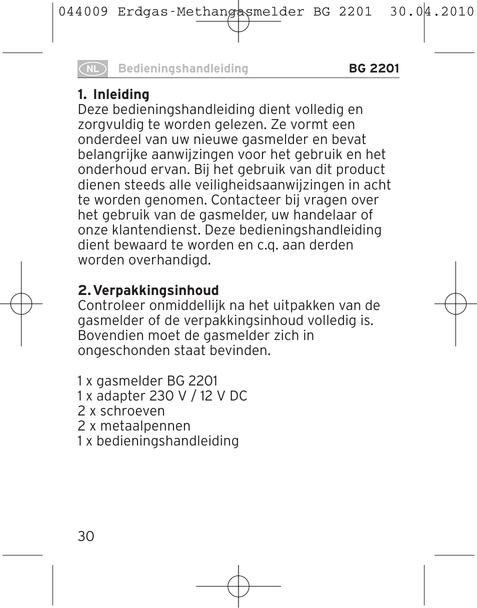 Brennenstuhl Gas Detector BG 2201 User Manual | Page 30 / 76