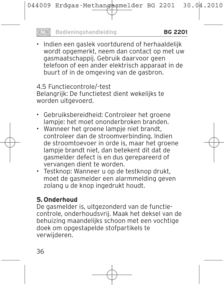 Brennenstuhl Gas Detector BG 2201 User Manual | Page 36 / 76