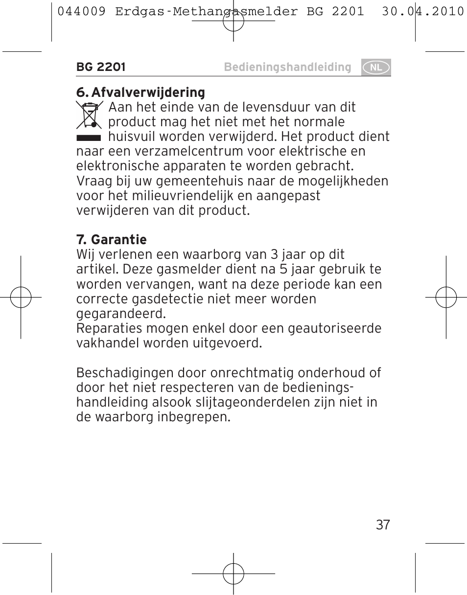 Brennenstuhl Gas Detector BG 2201 User Manual | Page 37 / 76