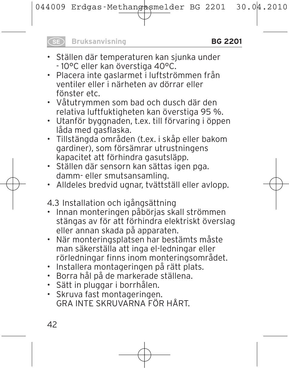 Brennenstuhl Gas Detector BG 2201 User Manual | Page 42 / 76