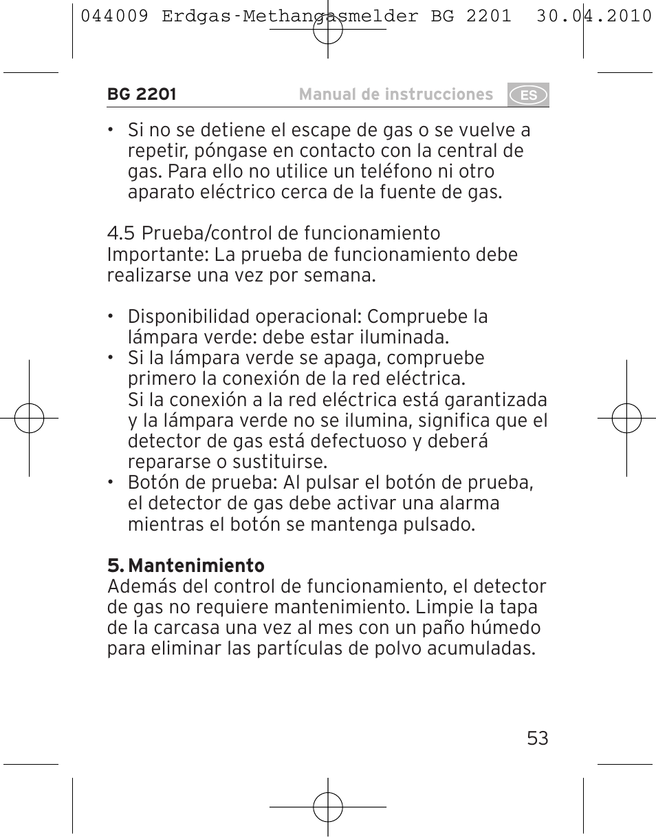 Brennenstuhl Gas Detector BG 2201 User Manual | Page 53 / 76