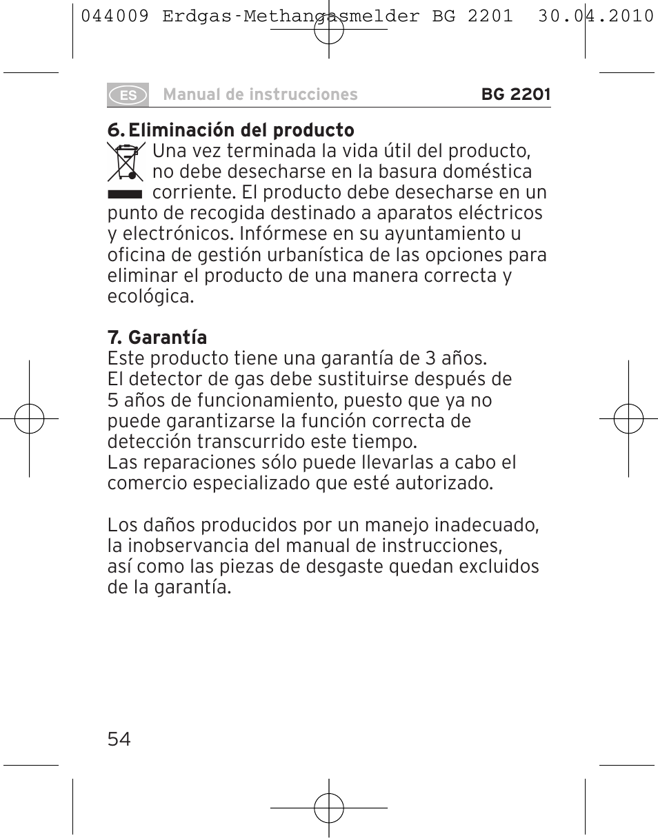 Brennenstuhl Gas Detector BG 2201 User Manual | Page 54 / 76