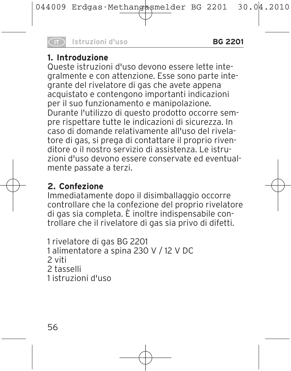 Brennenstuhl Gas Detector BG 2201 User Manual | Page 56 / 76