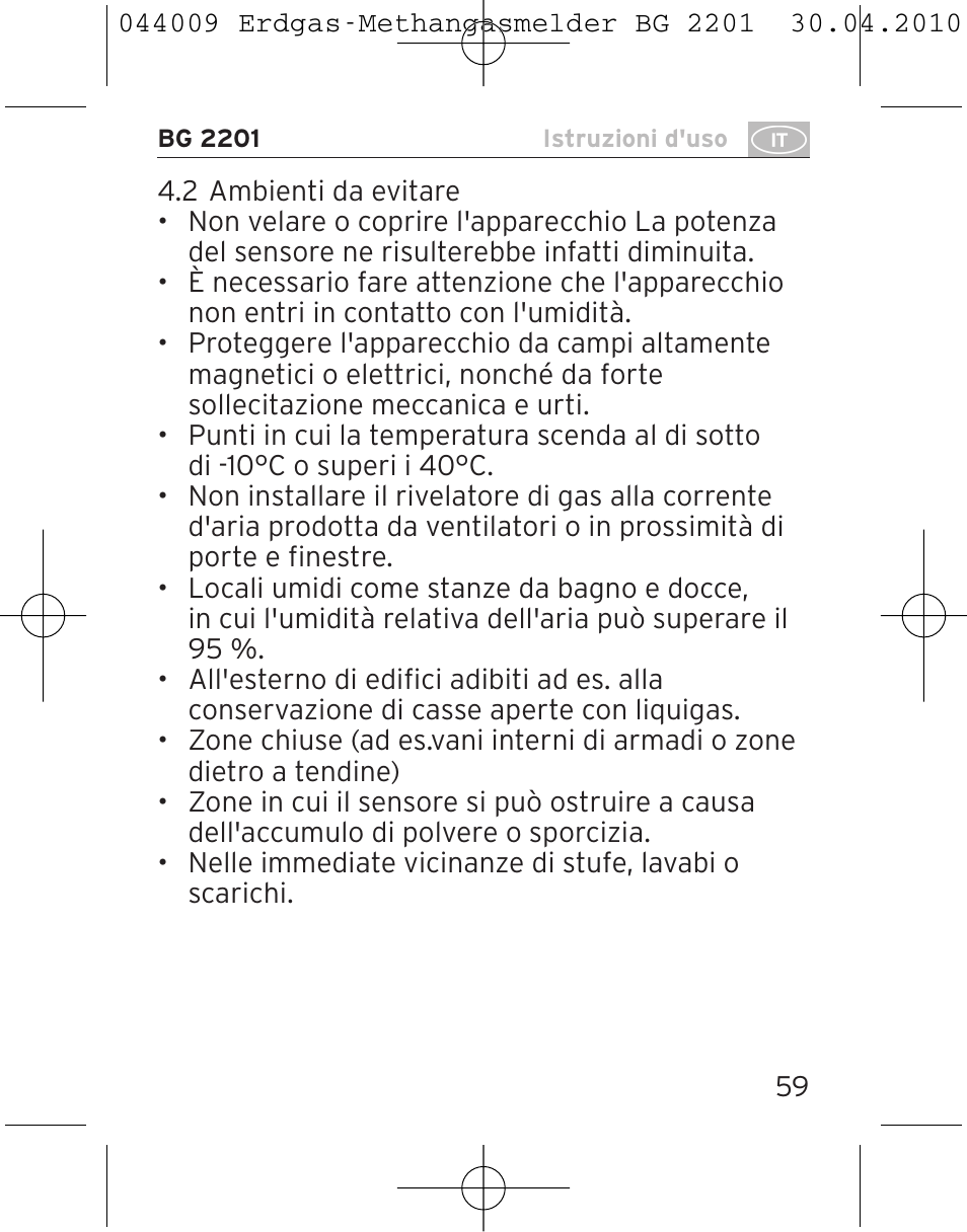 Brennenstuhl Gas Detector BG 2201 User Manual | Page 59 / 76