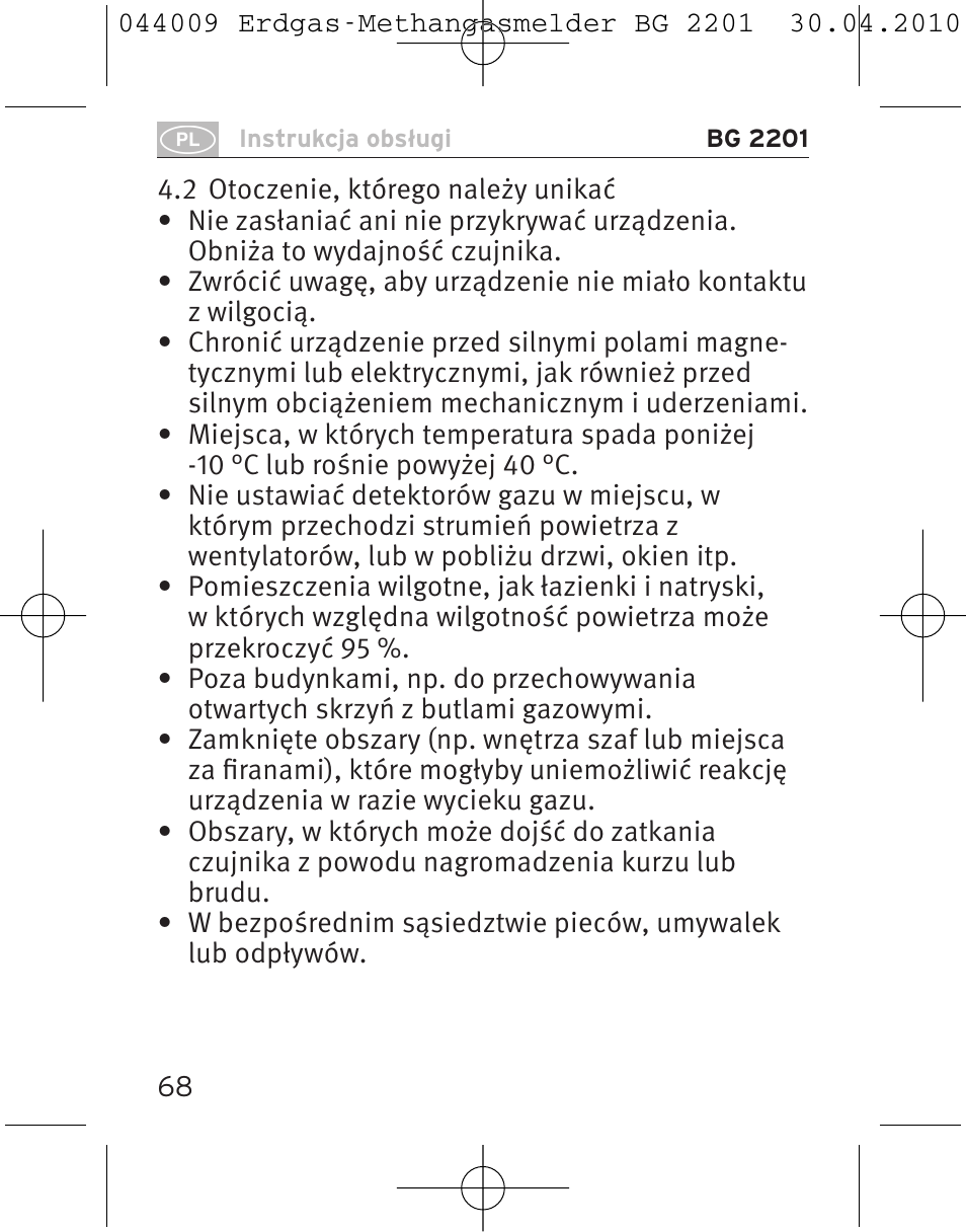 Brennenstuhl Gas Detector BG 2201 User Manual | Page 68 / 76