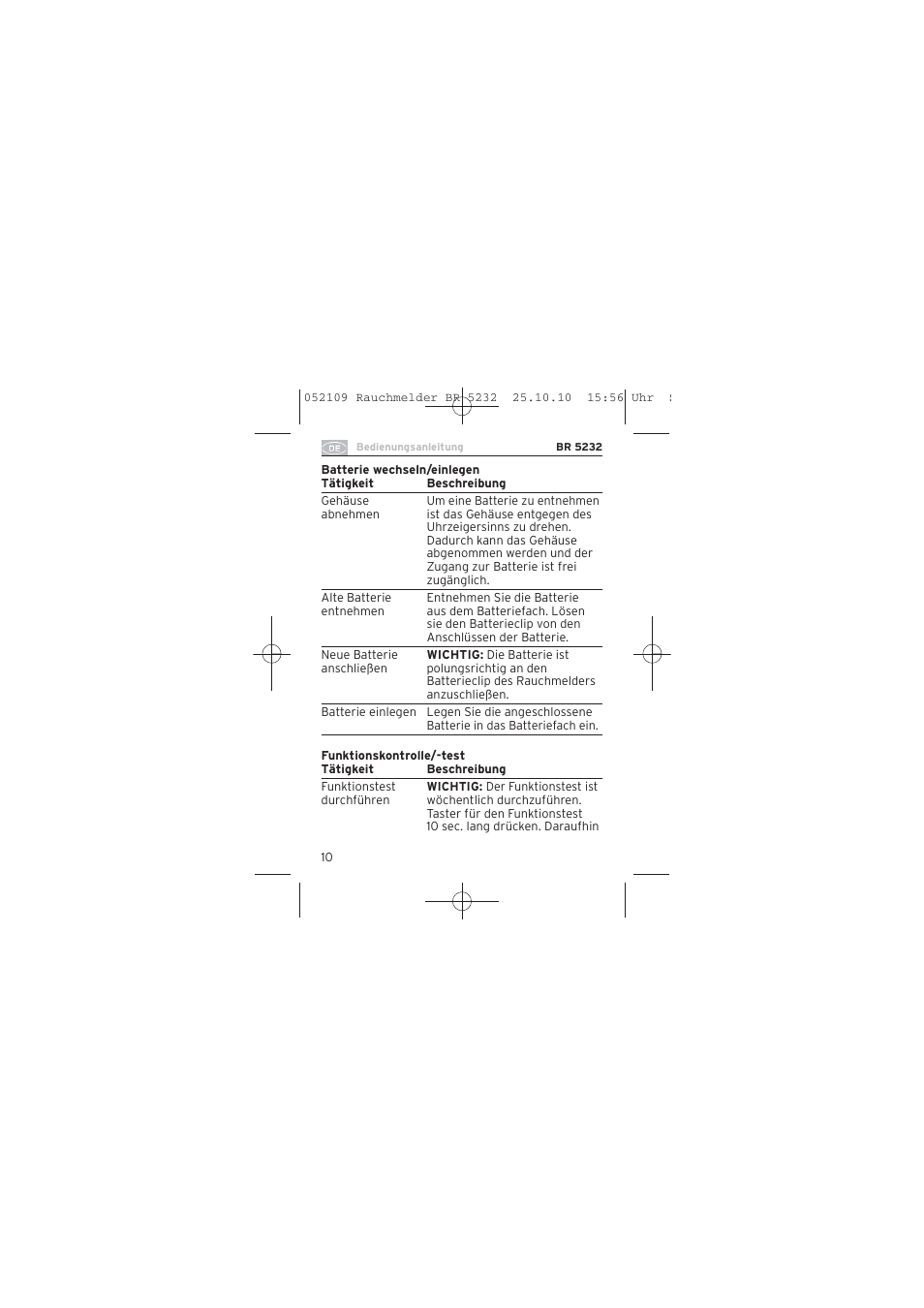 Brennenstuhl Smoke Alarm BR 5232 connect 230V User Manual | Page 10 / 104