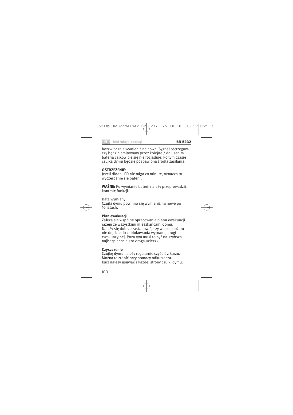 Brennenstuhl Smoke Alarm BR 5232 connect 230V User Manual | Page 100 / 104