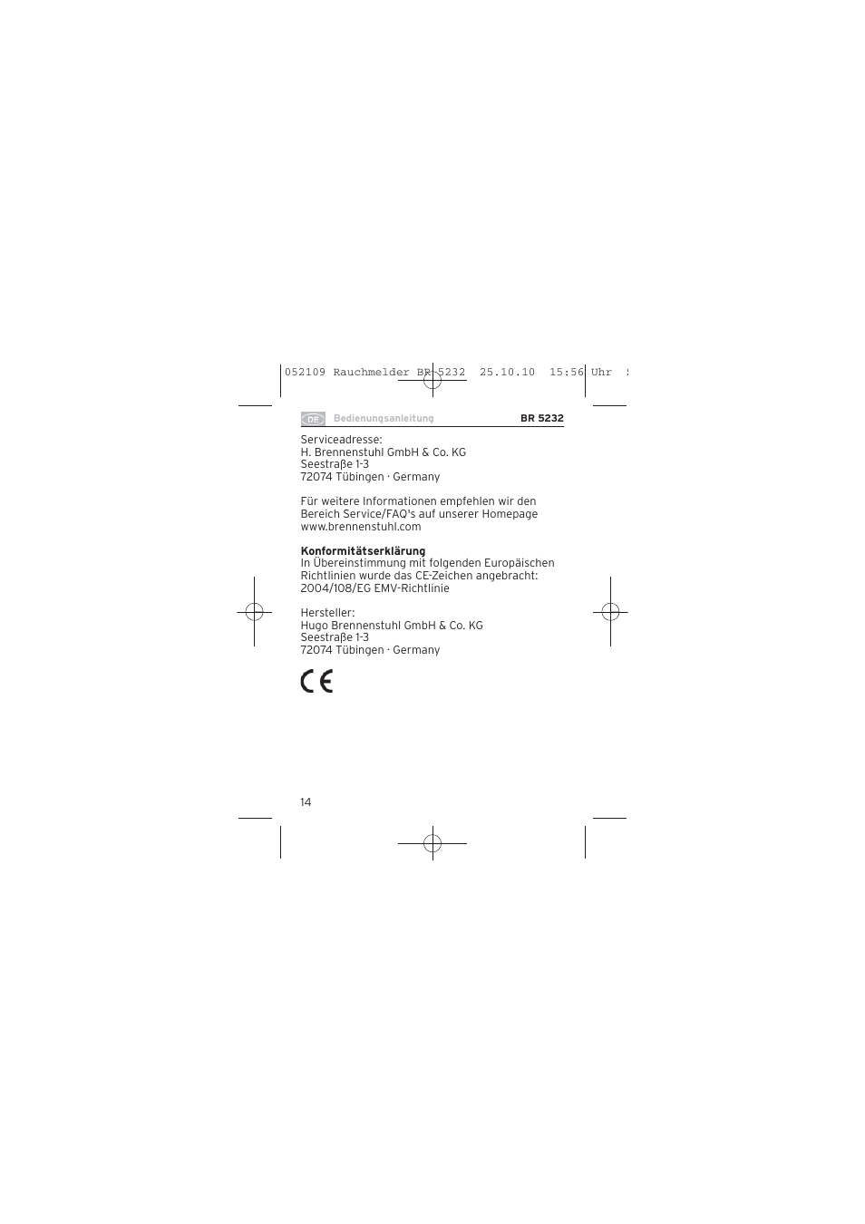 Brennenstuhl Smoke Alarm BR 5232 connect 230V User Manual | Page 14 / 104