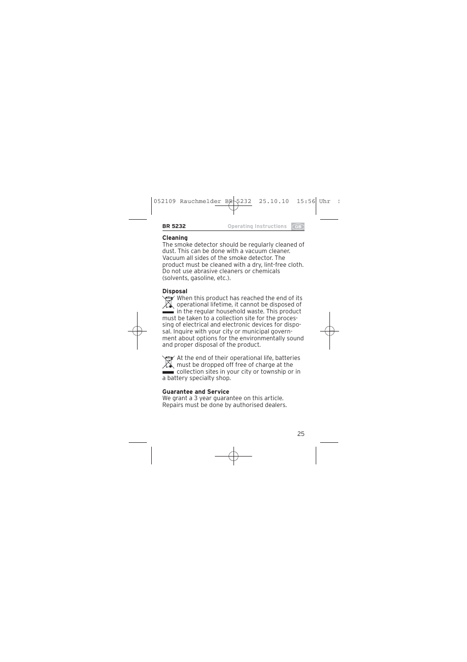 Brennenstuhl Smoke Alarm BR 5232 connect 230V User Manual | Page 25 / 104