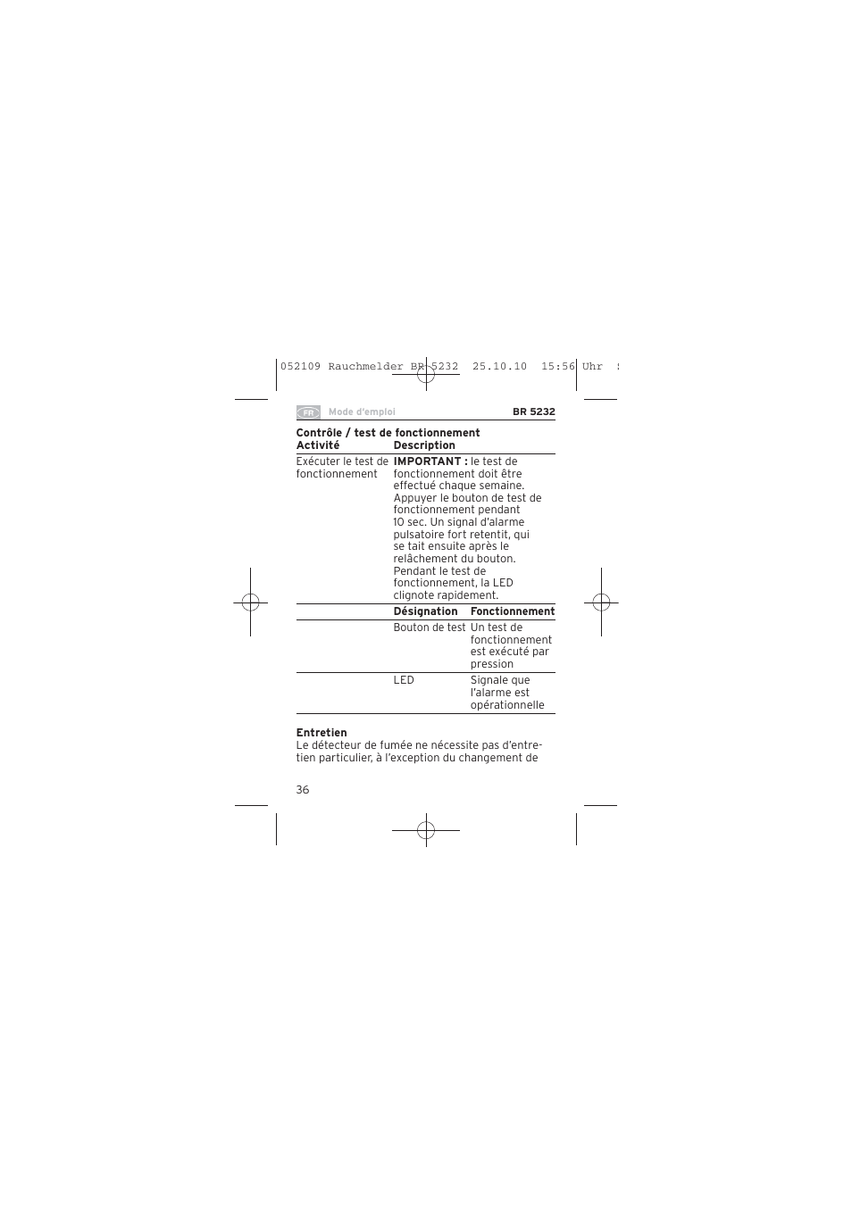 Brennenstuhl Smoke Alarm BR 5232 connect 230V User Manual | Page 36 / 104