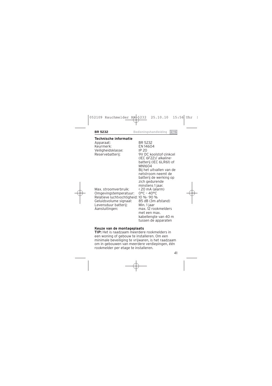 Brennenstuhl Smoke Alarm BR 5232 connect 230V User Manual | Page 41 / 104