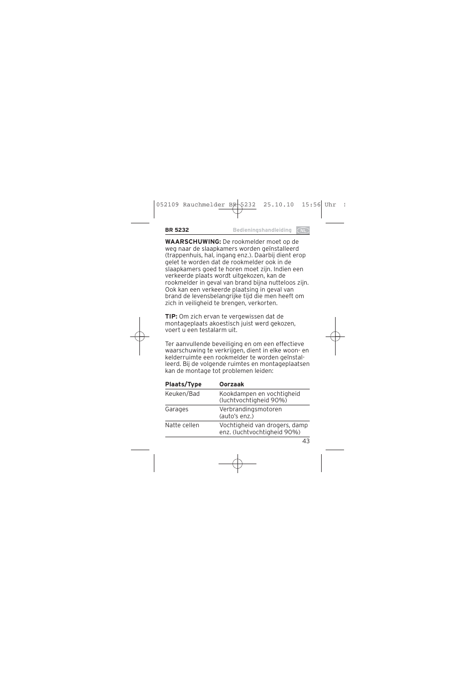 Brennenstuhl Smoke Alarm BR 5232 connect 230V User Manual | Page 43 / 104