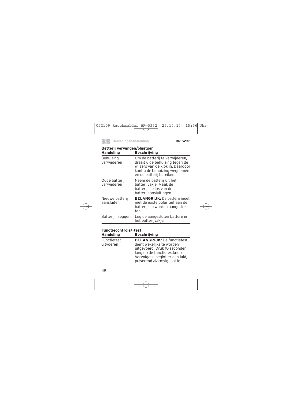 Brennenstuhl Smoke Alarm BR 5232 connect 230V User Manual | Page 48 / 104