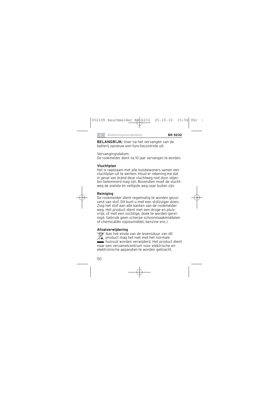 Brennenstuhl Smoke Alarm BR 5232 connect 230V User Manual | Page 50 / 104
