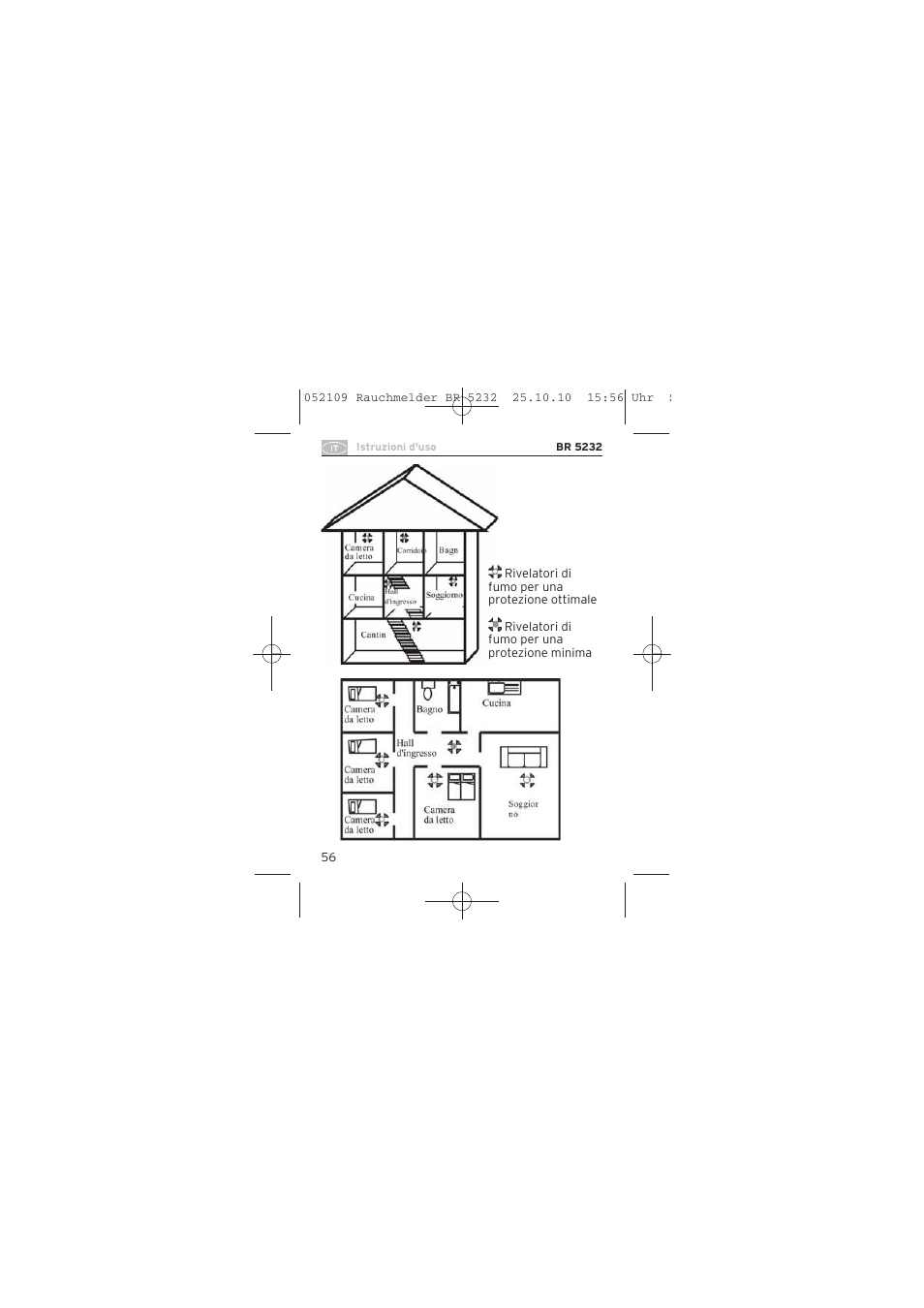 Brennenstuhl Smoke Alarm BR 5232 connect 230V User Manual | Page 56 / 104