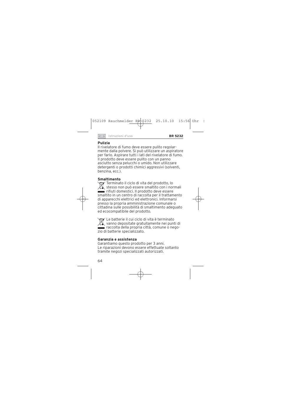 Brennenstuhl Smoke Alarm BR 5232 connect 230V User Manual | Page 64 / 104