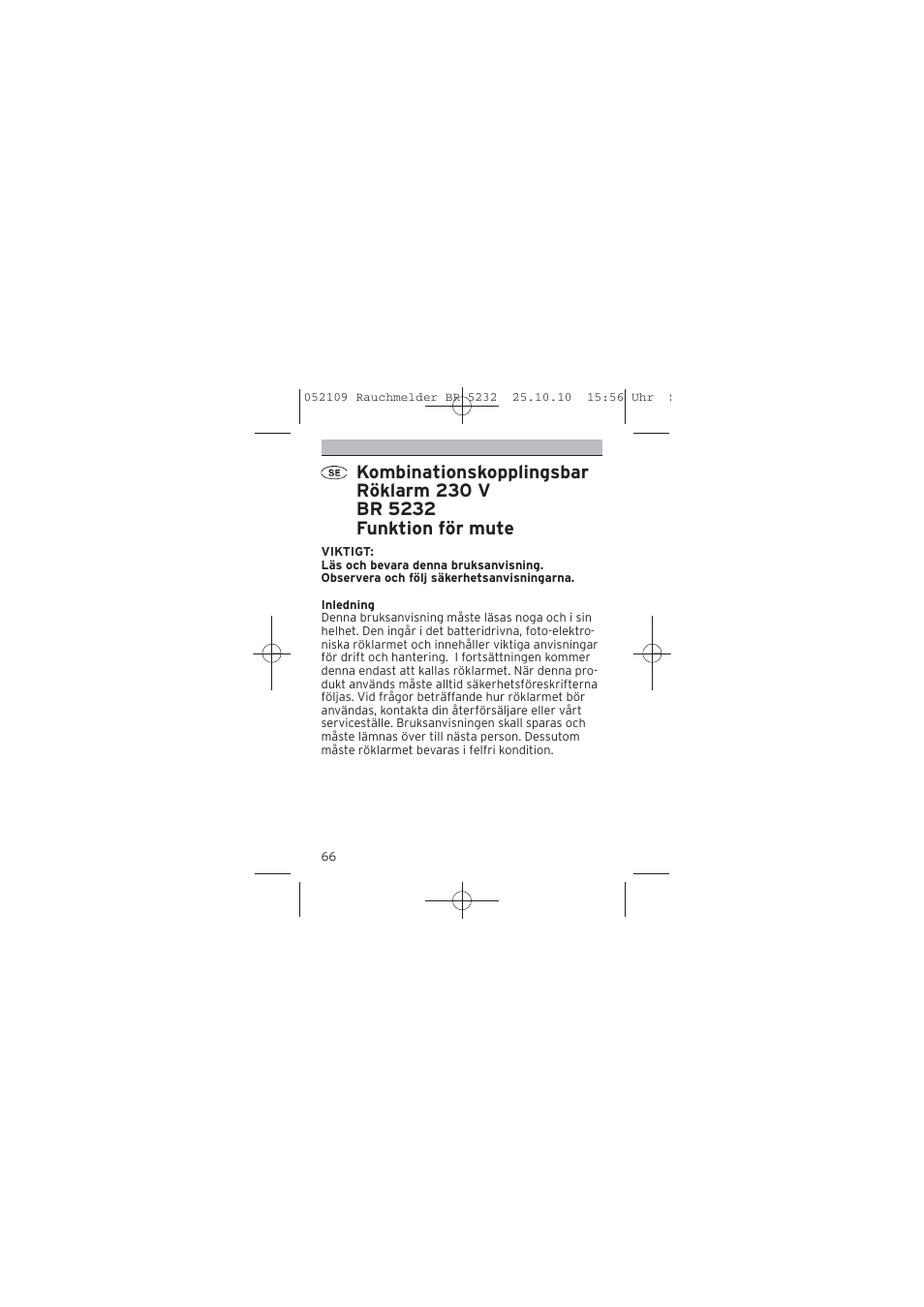 Brennenstuhl Smoke Alarm BR 5232 connect 230V User Manual | Page 66 / 104