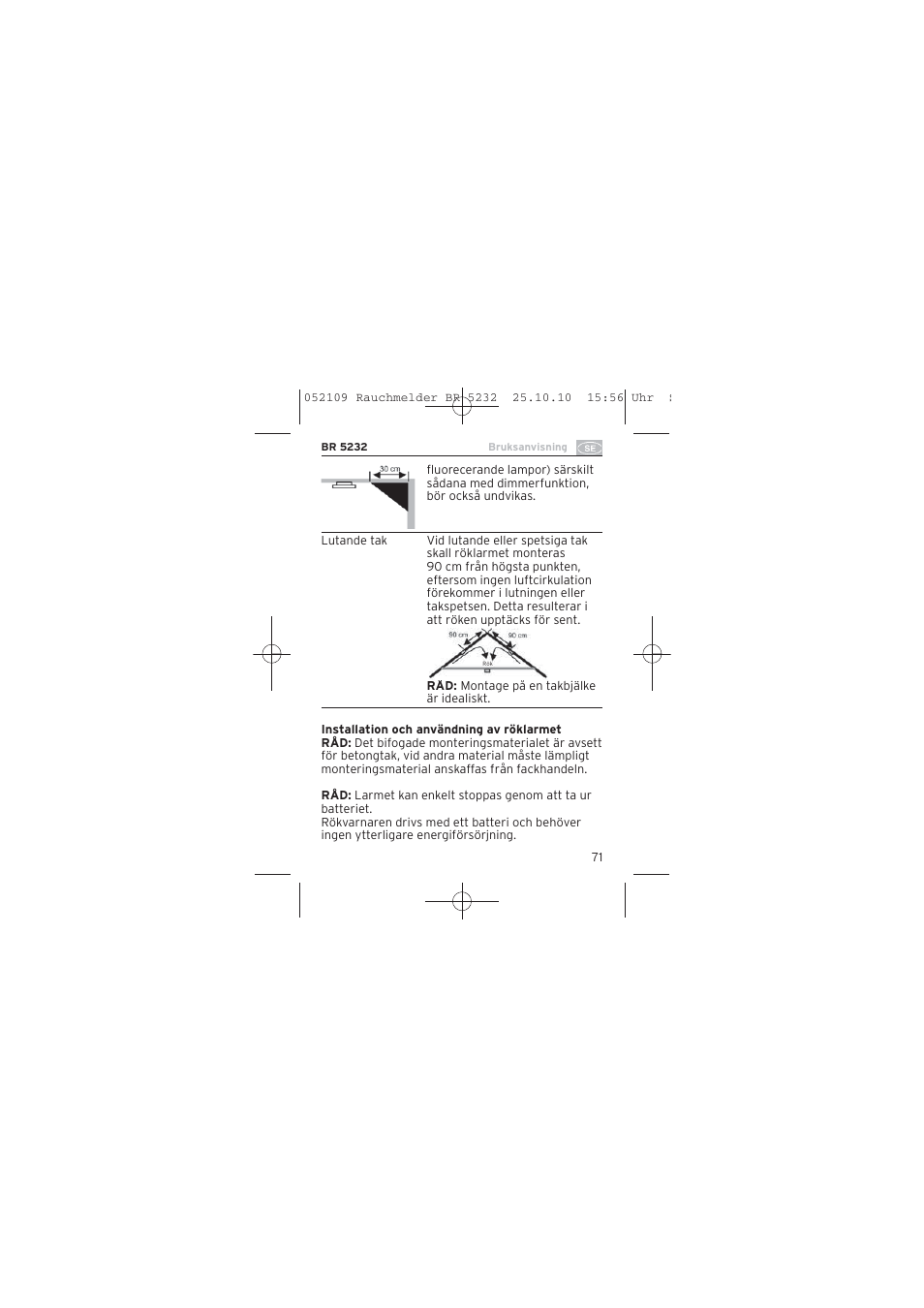 Brennenstuhl Smoke Alarm BR 5232 connect 230V User Manual | Page 71 / 104